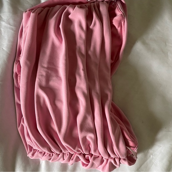 Zara Women's BUSTIER CROP TOP LIGHT PINK SIZE XS 3189/636 - Picture 4 of 4